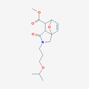 molecular formula C16H23NO5 B11068913 Methyl 1-oxo-2-[3-(propan-2-yloxy)propyl]-1,2,3,6,7,7a-hexahydro-3a,6-epoxyisoindole-7-carboxylate 