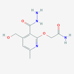 2-{[3-(Hydrazinylcarbonyl)-4-(hydroxymethyl)-6-methylpyridin-2-yl]oxy}acetamide