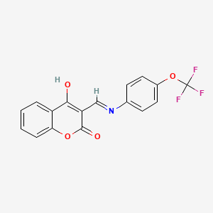 molecular formula C17H10F3NO4 B11068941 (3Z)-3-({[4-(trifluoromethoxy)phenyl]amino}methylidene)-2H-chromene-2,4(3H)-dione 