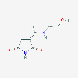 (3Z)-3-{[(2-hydroxyethyl)amino]methylidene}pyrrolidine-2,5-dione