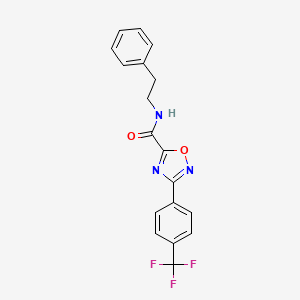 N-(2-phenylethyl)-3-[4-(trifluoromethyl)phenyl]-1,2,4-oxadiazole-5-carboxamide