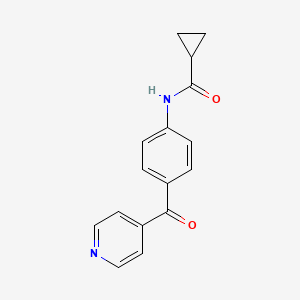 molecular formula C16H14N2O2 B11068990 N-[4-(pyridine-4-carbonyl)phenyl]cyclopropanecarboxamide 