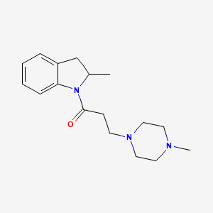 1-(2-methyl-2,3-dihydro-1H-indol-1-yl)-3-(4-methylpiperazin-1-yl)propan-1-one