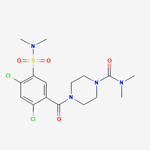 4-{[2,4-dichloro-5-(dimethylsulfamoyl)phenyl]carbonyl}-N,N-dimethylpiperazine-1-carboxamide