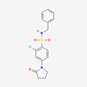 N-benzyl-2-chloro-4-(2-oxopyrrolidin-1-yl)benzenesulfonamide