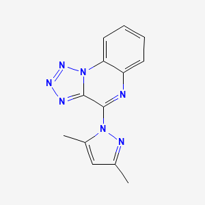 molecular formula C13H11N7 B11069074 4-(3,5-dimethyl-1H-pyrazol-1-yl)tetrazolo[1,5-a]quinoxaline CAS No. 62644-77-3