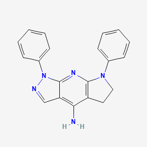 1,7-Diphenyl-1,5,6,7-tetrahydropyrazolo[3,4-b]pyrrolo[3,2-e]pyridin-4-amine