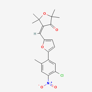 (4Z)-4-{[5-(5-chloro-2-methyl-4-nitrophenyl)furan-2-yl]methylidene}-2,2,5,5-tetramethyldihydrofuran-3(2H)-one