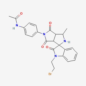 N-{4-[1-(2-bromoethyl)-3'-methyl-2,4',6'-trioxo-1,2,2',3',3a',4',6',6a'-octahydro-5'H-spiro[indole-3,1'-pyrrolo[3,4-c]pyrrol]-5'-yl]phenyl}acetamide