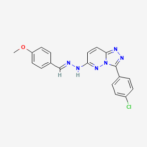 3-(4-chlorophenyl)-6-[(2E)-2-(4-methoxybenzylidene)hydrazinyl][1,2,4]triazolo[4,3-b]pyridazine