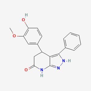 4-(4-hydroxy-3-methoxyphenyl)-3-phenyl-1,4,5,7-tetrahydro-6H-pyrazolo[3,4-b]pyridin-6-one