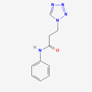 molecular formula C10H11N5O B11069133 N-phenyl-3-(1H-tetrazol-1-yl)propanamide 