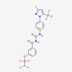 N-({4-[3-methyl-5-(trifluoromethyl)-1H-pyrazol-1-yl]phenyl}carbamoyl)-3-(1,1,2,2-tetrafluoroethoxy)benzamide