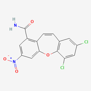 molecular formula C15H8Cl2N2O4 B11069167 6,8-Dichloro-3-nitrodibenzo[b,f]oxepine-1-carboxamide 