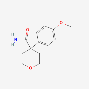 molecular formula C13H17NO3 B11069169 4-(4-methoxyphenyl)tetrahydro-2H-pyran-4-carboxamide 