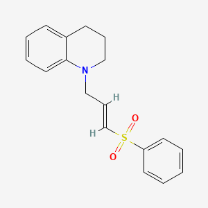 molecular formula C18H19NO2S B11069175 1-[(2E)-3-(phenylsulfonyl)prop-2-en-1-yl]-1,2,3,4-tetrahydroquinoline 