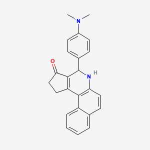 molecular formula C24H22N2O B11069185 4-[4-(dimethylamino)phenyl]-1,2,4,5-tetrahydro-3H-benzo[f]cyclopenta[c]quinolin-3-one 