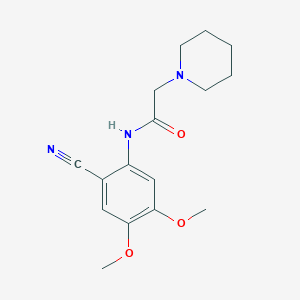 N-(2-cyano-4,5-dimethoxyphenyl)-2-(piperidin-1-yl)acetamide