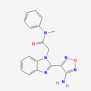 molecular formula C18H16N6O2 B11069237 1H-1,3-Benzimidazole-1-acetamide, 2-(4-amino-1,2,5-oxadiazol-3-yl)-N-methyl-N-phenyl- 