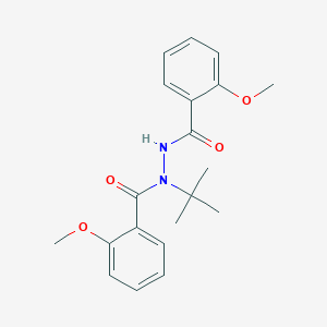 molecular formula C20H24N2O4 B11069272 N'-tert-butyl-2-methoxy-N'-(2-methoxybenzoyl)benzohydrazide 