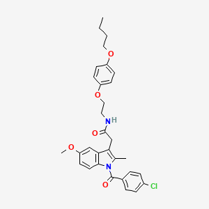 molecular formula C31H33ClN2O5 B11069300 N-[2-(4-butoxyphenoxy)ethyl]-2-[1-(4-chlorobenzoyl)-5-methoxy-2-methyl-1H-indol-3-yl]acetamide 