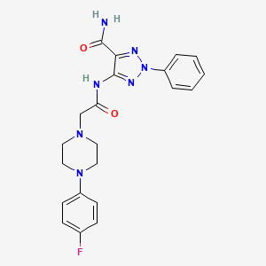 5-({[4-(4-fluorophenyl)piperazin-1-yl]acetyl}amino)-2-phenyl-2H-1,2,3-triazole-4-carboxamide