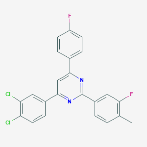 4-(3,4-Dichlorophenyl)-2-(3-fluoro-4-methylphenyl)-6-(4-fluorophenyl)pyrimidine