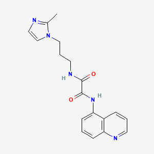 N-[3-(2-methyl-1H-imidazol-1-yl)propyl]-N'-(quinolin-5-yl)ethanediamide