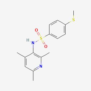 molecular formula C15H18N2O2S2 B11069326 4-(methylsulfanyl)-N-(2,4,6-trimethylpyridin-3-yl)benzenesulfonamide 