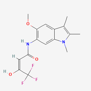 2-Butenamide, 4,4,4-trifluoro-3-hydroxy-N-(5-methoxy-1,2,3-trimethyl-1H-indol-6-yl)-