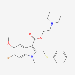 2-(diethylamino)ethyl 6-bromo-5-methoxy-1-methyl-2-[(phenylsulfanyl)methyl]-1H-indole-3-carboxylate