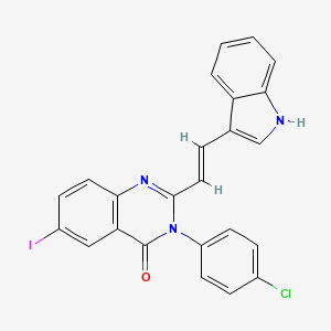 molecular formula C24H15ClIN3O B11069362 3-(4-chlorophenyl)-2-[(E)-2-(1H-indol-3-yl)ethenyl]-6-iodoquinazolin-4(3H)-one 