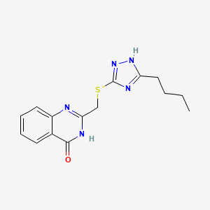 2-{[(5-butyl-4H-1,2,4-triazol-3-yl)sulfanyl]methyl}quinazolin-4(3H)-one