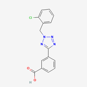 3-[2-[(2-Chlorophenyl)methyl]tetrazol-5-yl]benzoic acid