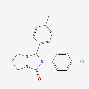 2-(4-chlorophenyl)-3-(4-methylphenyl)tetrahydro-1H,5H-pyrazolo[1,2-a][1,2,4]triazol-1-one