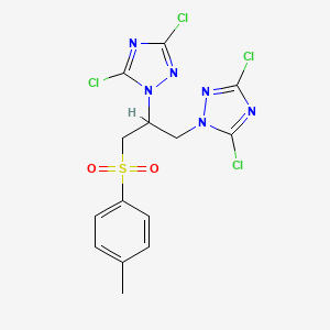 1,1'-{3-[(4-methylphenyl)sulfonyl]propane-1,2-diyl}bis(3,5-dichloro-1H-1,2,4-triazole)