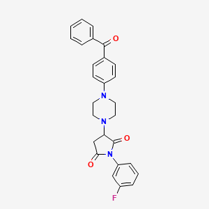 1-(3-Fluorophenyl)-3-{4-[4-(phenylcarbonyl)phenyl]piperazin-1-yl}pyrrolidine-2,5-dione