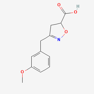 3-(3-Methoxybenzyl)-4,5-dihydro-1,2-oxazole-5-carboxylic acid