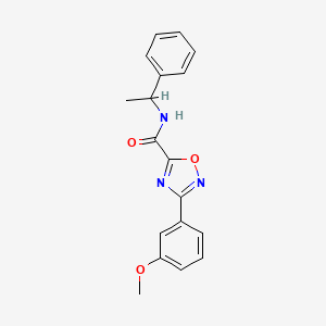 3-(3-methoxyphenyl)-N-(1-phenylethyl)-1,2,4-oxadiazole-5-carboxamide