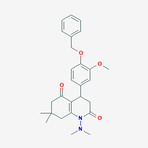 4-[4-(benzyloxy)-3-methoxyphenyl]-1-(dimethylamino)-7,7-dimethyl-4,6,7,8-tetrahydroquinoline-2,5(1H,3H)-dione