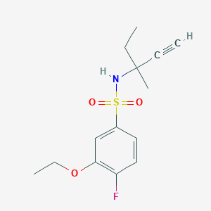 3-ethoxy-4-fluoro-N-(3-methylpent-1-yn-3-yl)benzenesulfonamide