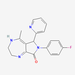 molecular formula C19H17FN4O B11069479 7-(4-fluorophenyl)-5-methyl-6-(pyridin-2-yl)-2,3,6,7-tetrahydropyrrolo[3,4-e][1,4]diazepin-8(1H)-one 