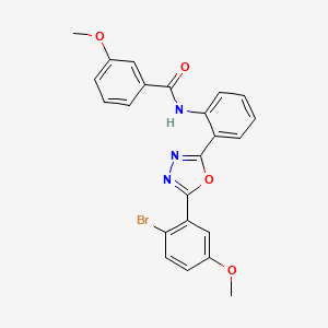 N-{2-[5-(2-bromo-5-methoxyphenyl)-1,3,4-oxadiazol-2-yl]phenyl}-3-methoxybenzamide