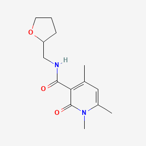 1,4,6-trimethyl-2-oxo-N-(tetrahydrofuran-2-ylmethyl)-1,2-dihydropyridine-3-carboxamide