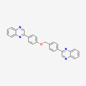 molecular formula C29H20N4O B11069559 2-(4-{[4-(Quinoxalin-2-yl)benzyl]oxy}phenyl)quinoxaline 