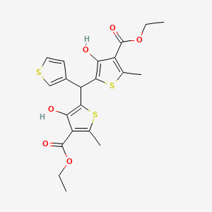 Diethyl 5,5'-(thiophen-3-ylmethanediyl)bis(4-hydroxy-2-methylthiophene-3-carboxylate)