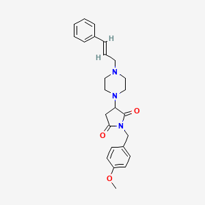 1-(4-methoxybenzyl)-3-{4-[(2E)-3-phenylprop-2-en-1-yl]piperazin-1-yl}pyrrolidine-2,5-dione