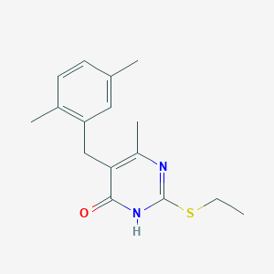 5-(2,5-dimethylbenzyl)-2-(ethylsulfanyl)-6-methylpyrimidin-4(3H)-one