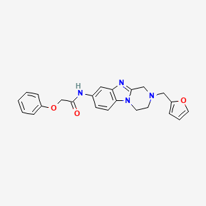 N-[2-(furan-2-ylmethyl)-1,2,3,4-tetrahydropyrazino[1,2-a]benzimidazol-8-yl]-2-phenoxyacetamide