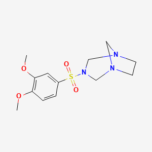 3-[(3,4-Dimethoxyphenyl)sulfonyl]-1,3,5-triazabicyclo[3.2.1]octane